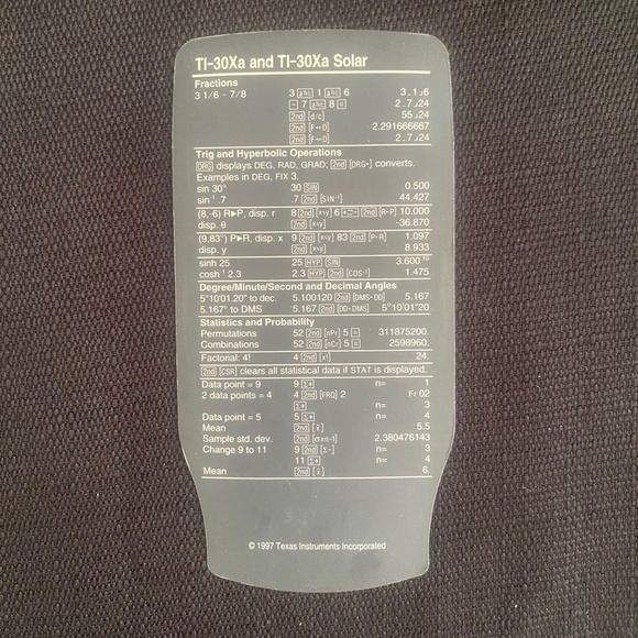 Texas Instruments TI-30Xa Scientific Calculator with Cover - Tested and Working - Picture 5 of 5